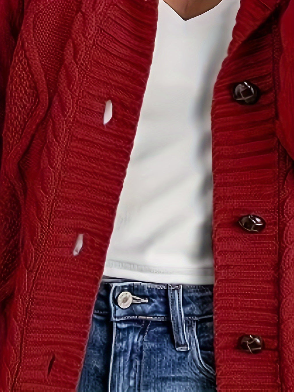 Women's Soft-Lined Button-Up Hooded Cardigan