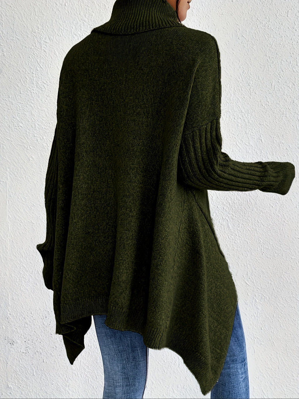 Women's Longer Length High Neck Soft Jumper