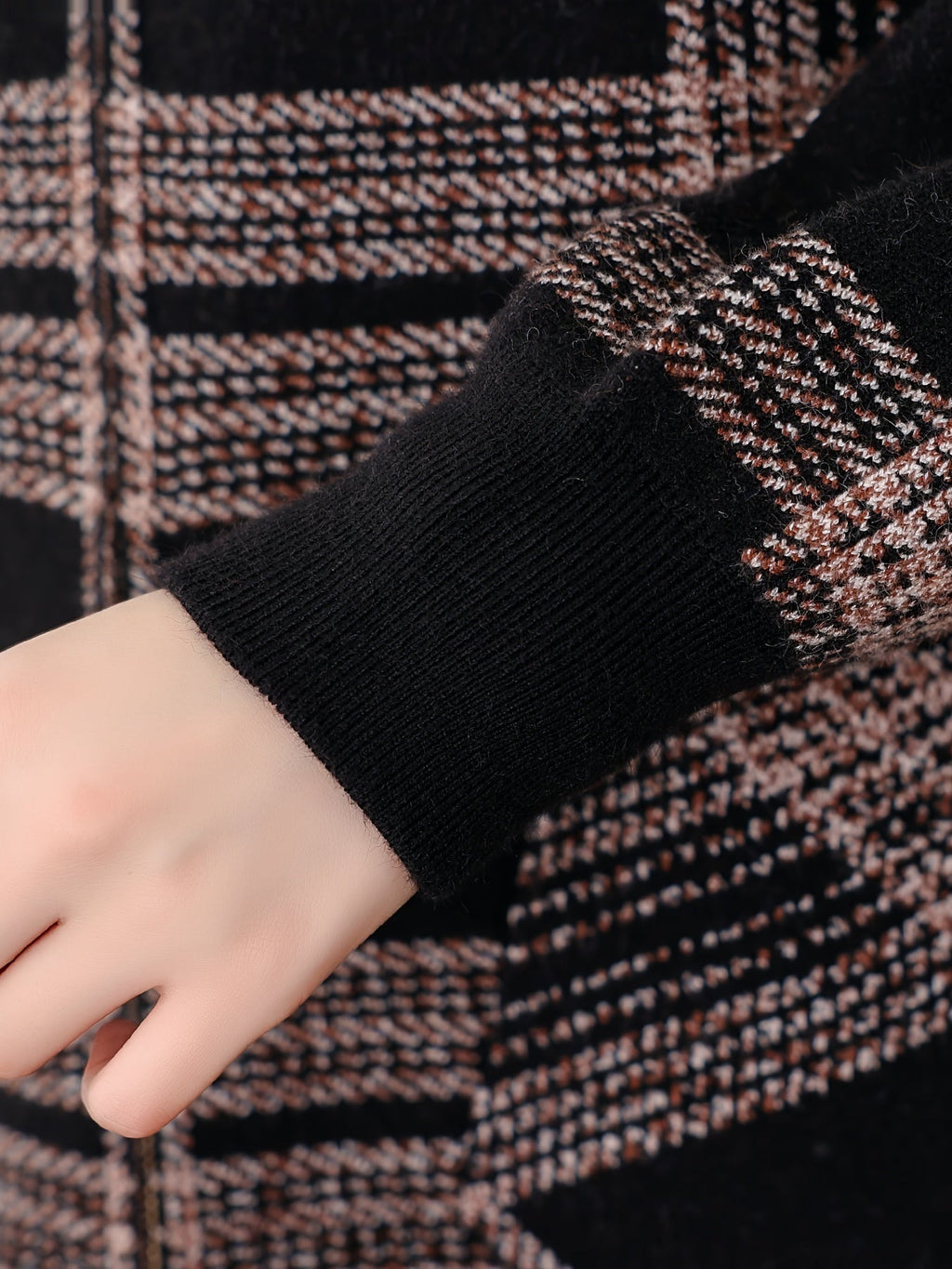 Women's Zip-Through Check Hoodie Jacket