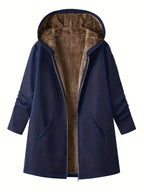 Women's Soft-Lined Hooded Zip-Up Winter Coat