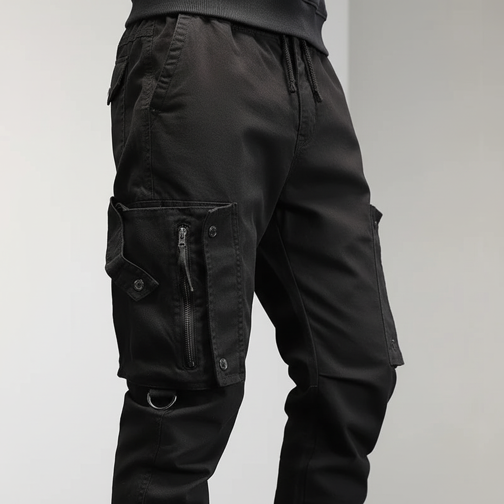 Men's Stretch Utility Cargo Joggers with Slim Tapered Fit