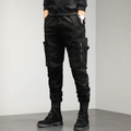 Men's Stretch Utility Cargo Joggers with Slim Tapered Fit – Black