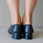 Women's Smooth Leather Single Strap Round Toe Flats