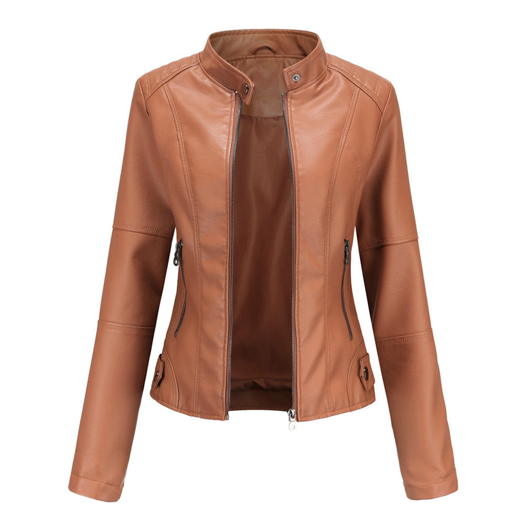 Women's Tailored Jacket Sleek Everyday Silhouette – Camel