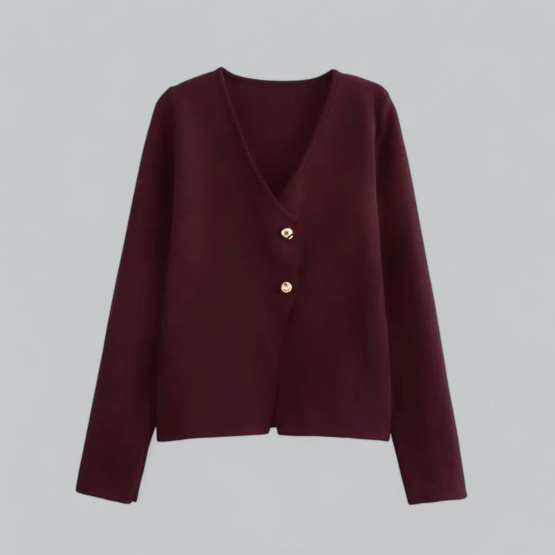 Grace | Women's Minimal Button Cardigan