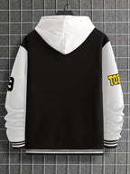 Men's Panelled Baseball Collar Jacket with Side Pockets