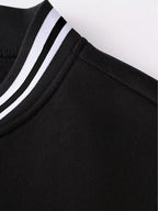 Men's Panelled Baseball Collar Jacket with Side Pockets