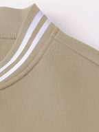 Men's Panelled Baseball Collar Jacket with Side Pockets