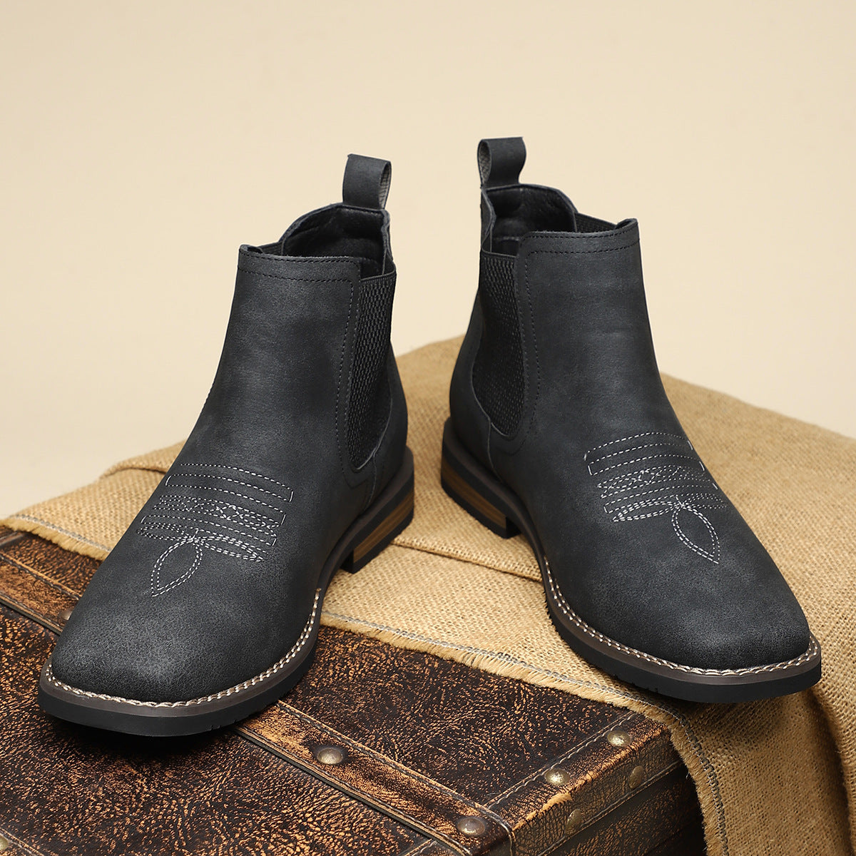 Men's Leather Chelsea Boots for Smart Casual Days – Black