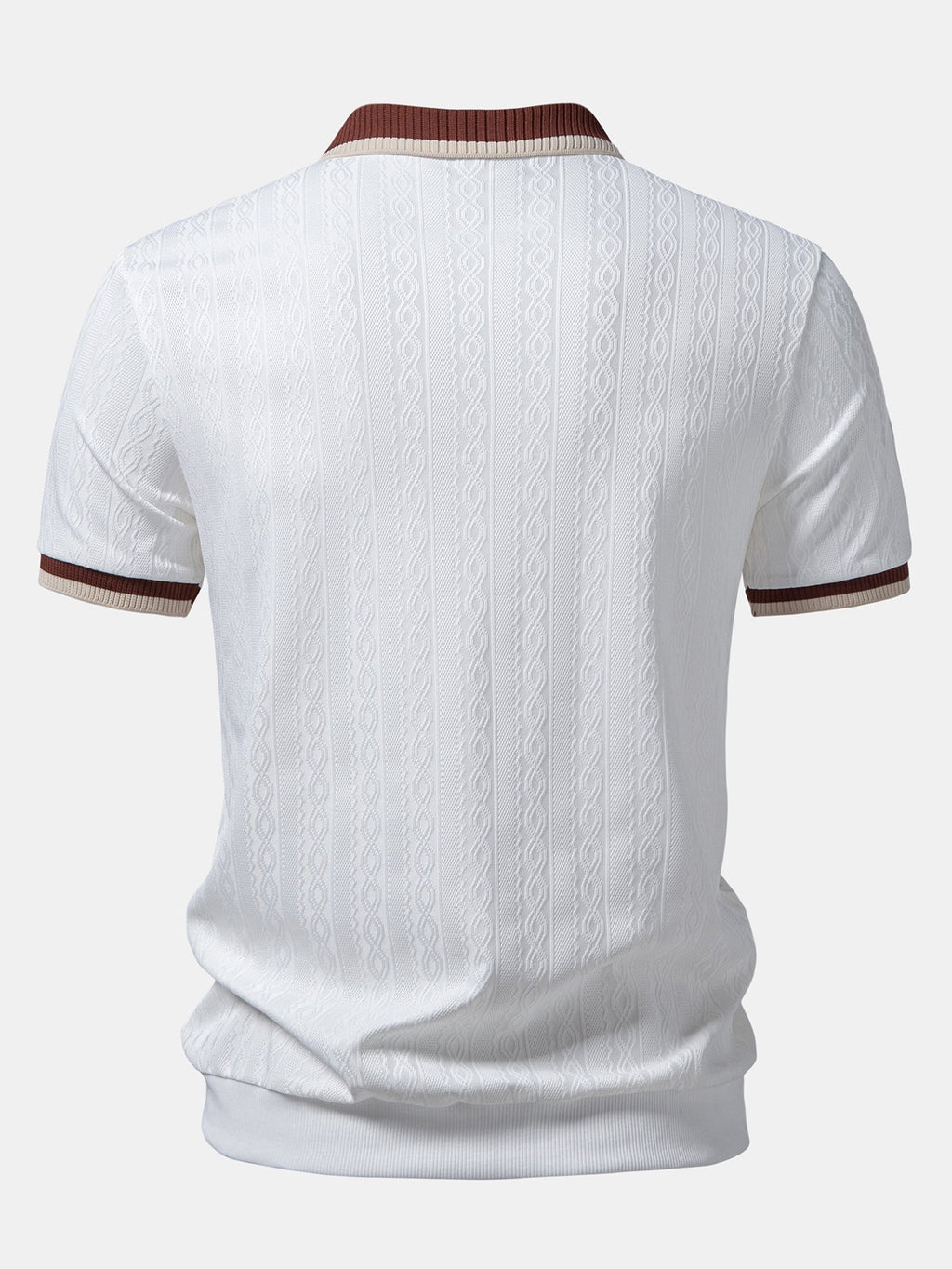 Men's Tailored Knit Polo with Quarter-Zip Collar