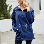 Women's Streamlined Waterproof Jacket with Adjustable Fit