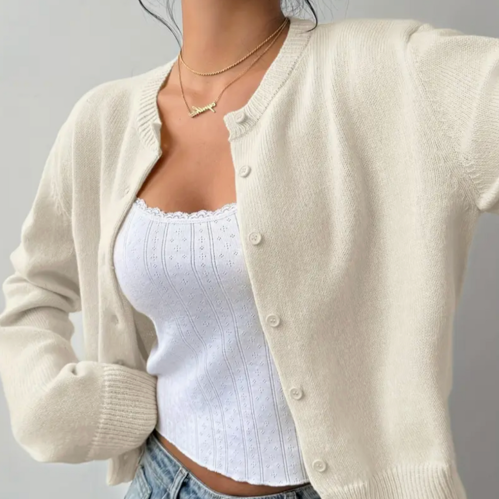 Elowen | Women’s Cropped Button Cardigan