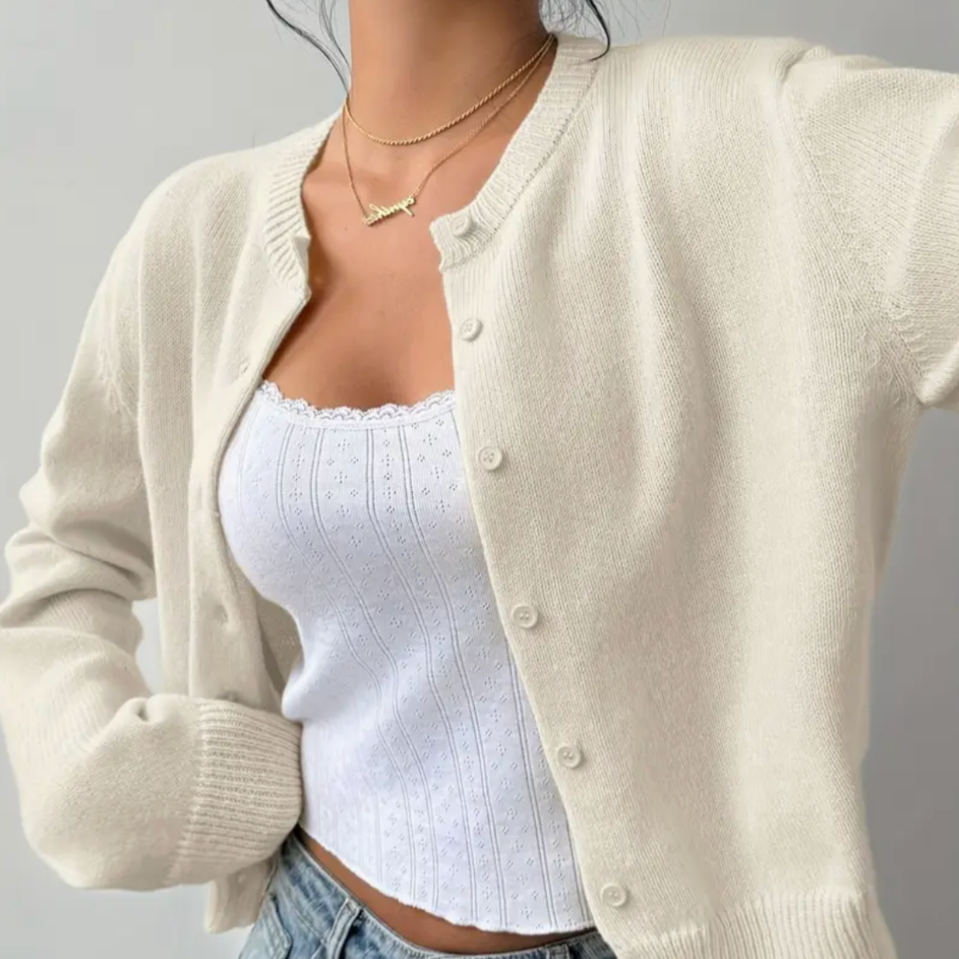 Elowen | Women’s Cropped Button Cardigan