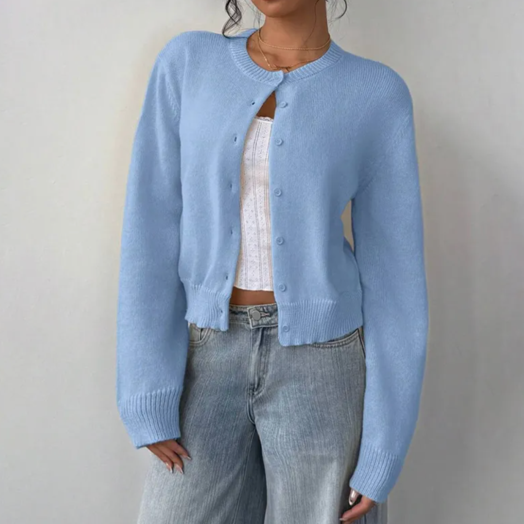 Elowen | Women’s Cropped Button Cardigan