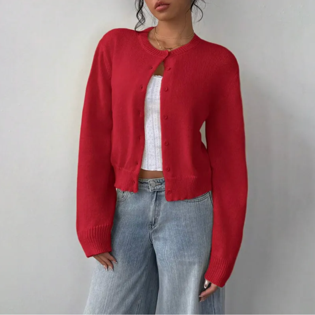 Elowen | Women’s Cropped Button Cardigan