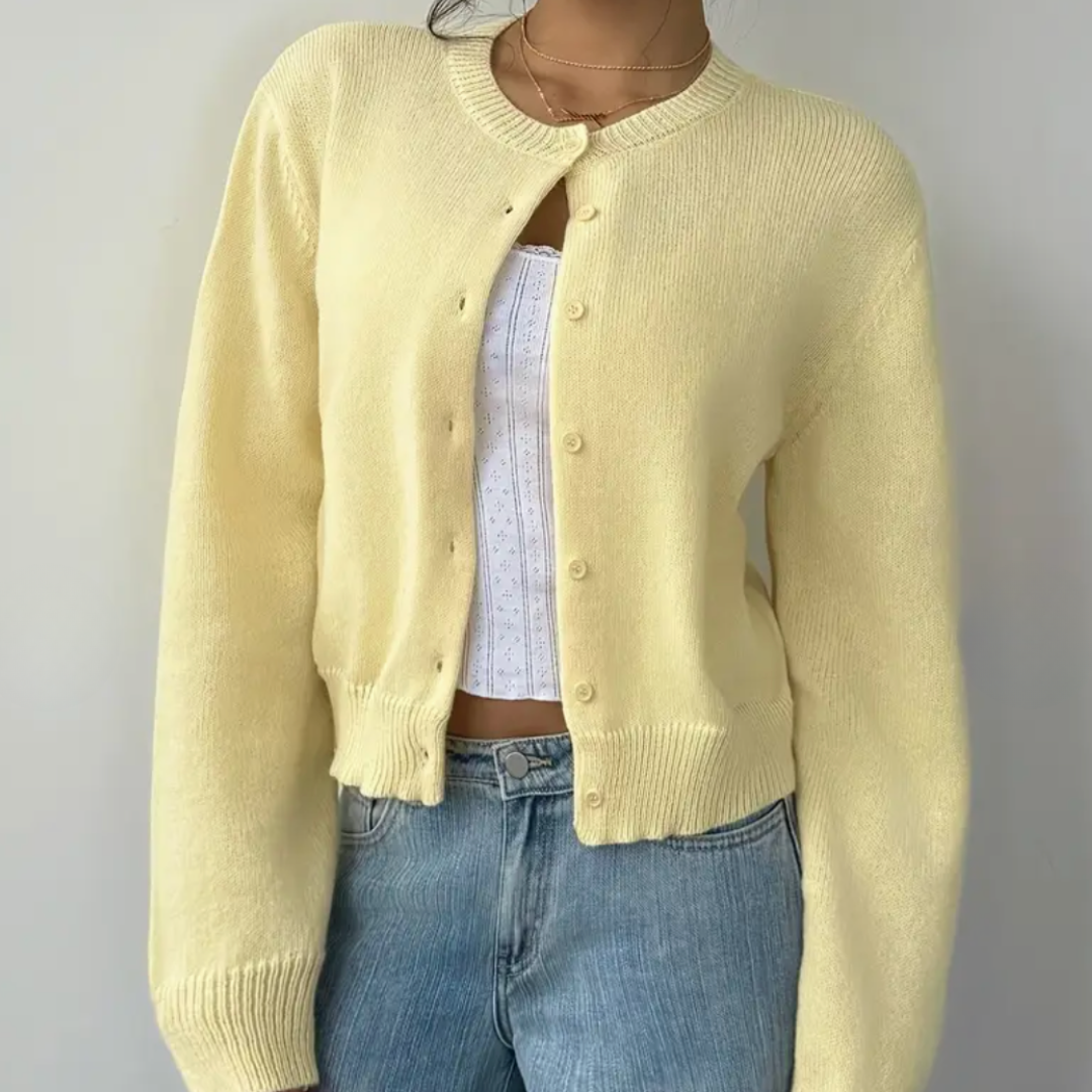 Elowen | Women’s Cropped Button Cardigan