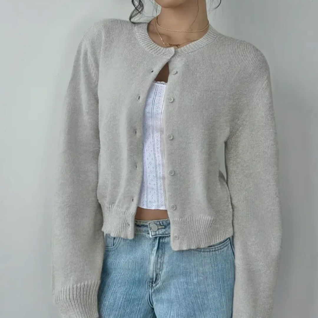 Elowen | Women’s Cropped Button Cardigan