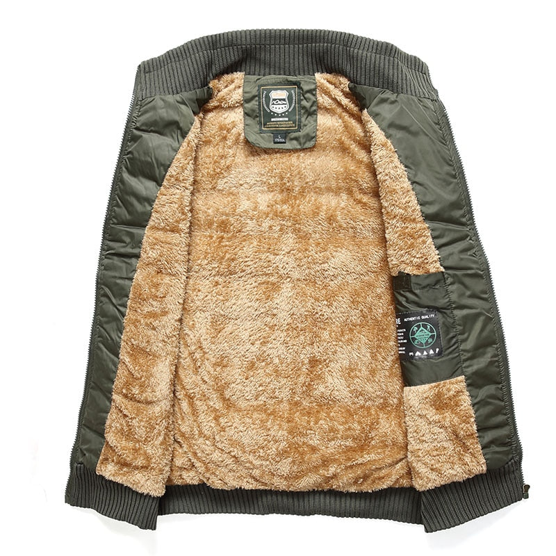 Men's Padded Gilet with Fur Lining and High Collar