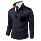 Men's Soft Knit Quarter-Zip Jumper with Chest Pocket