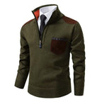 Men's Soft Knit Quarter-Zip Jumper with Chest Pocket