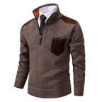 Men's Soft Knit Quarter-Zip Jumper with Chest Pocket
