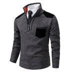 Men's Soft Knit Quarter-Zip Jumper with Chest Pocket