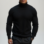 Men's Fine-Knit Roll-Neck Jumper in a Straight Fit