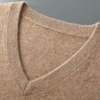 Men's Classic Wool V-Neck Sleeveless Jumper