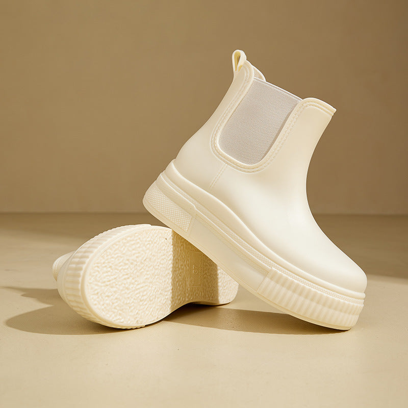 Women's Platform Chelsea Boots with Waterproof Winter Finish
