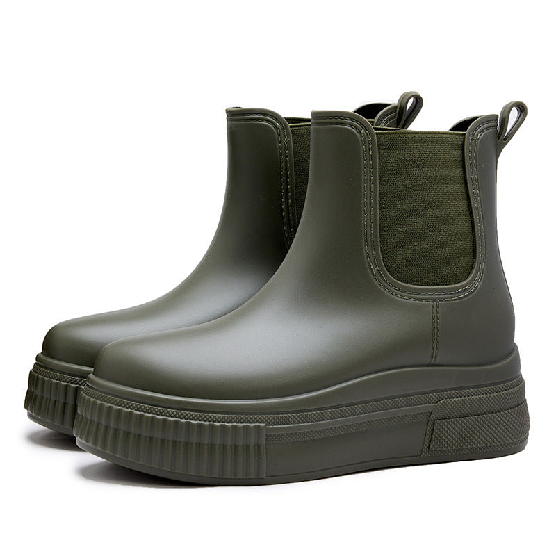 Women's Platform Chelsea Boots with Waterproof Winter Finish