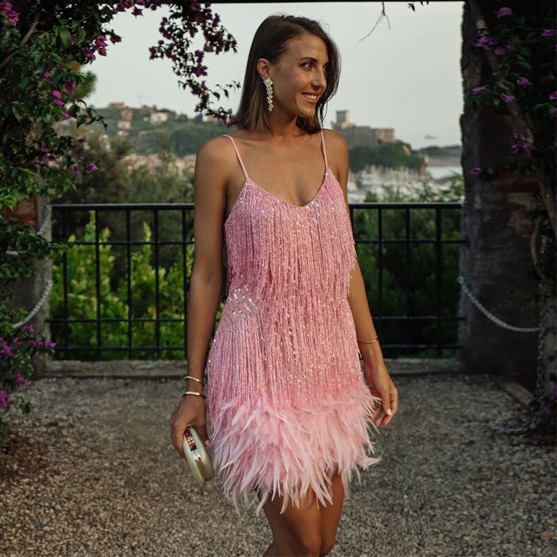 Women's Bodycon Sequin Mini Dress for Party Nights