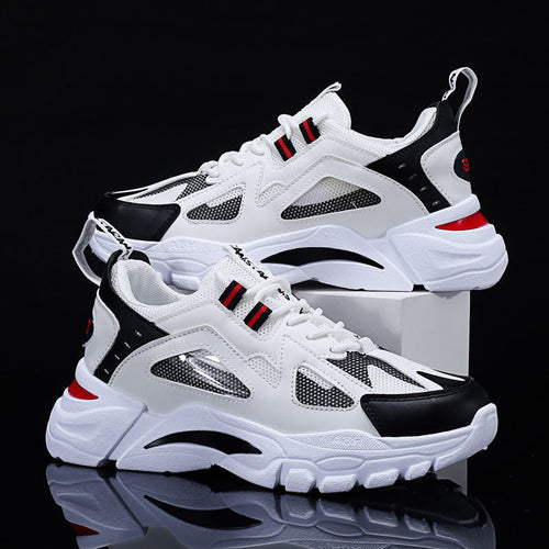Men's Layered Mesh Trainers with Sculpted Sole