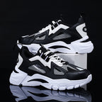 Men's Layered Mesh Trainers with Sculpted Sole