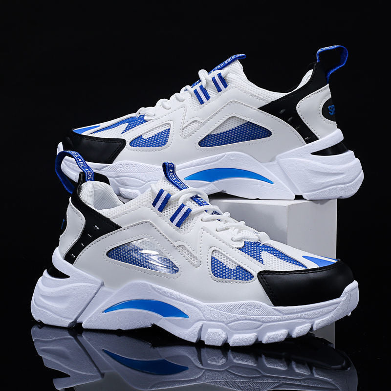 Men's Layered Mesh Trainers with Sculpted Sole