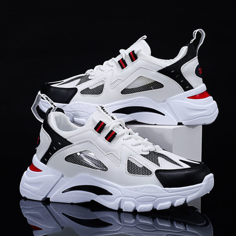 Men's Layered Mesh Trainers with Sculpted Sole