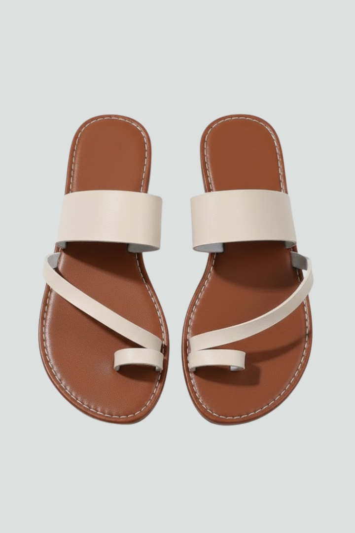 Women's Orthopedic Flat Sandals with Adjustable Buckle Strap