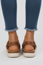 Women's Strappy Orthopedic Flat Sandals with Open Toe