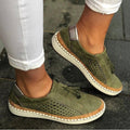 Women's Breathable Slip-On Trainers for Everyday Walking – Green