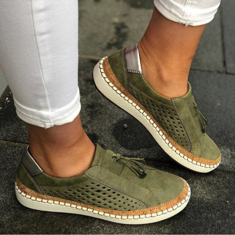 Women's Breathable Slip-On Trainers for Everyday Walking – Green