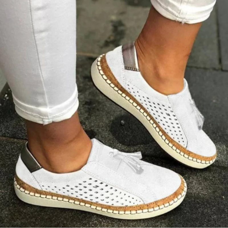 Women's Breathable Slip-On Trainers for Everyday Walking – White