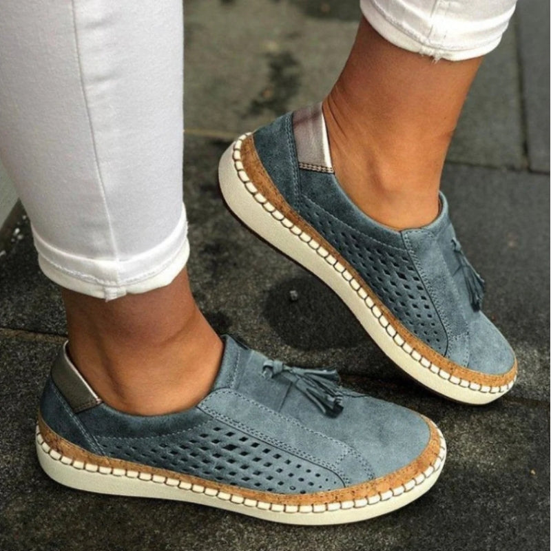 Women's Breathable Slip-On Trainers for Everyday Walking – Navy