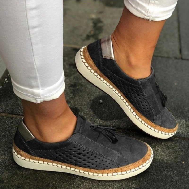 Women's Breathable Slip-On Trainers for Everyday Walking – Black
