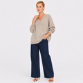 Women's V-Neck Knit Pullover Sweater