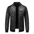 Men's Slim-Fit Leather Jacket with Classic Menswear Styling – Black