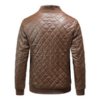 Men's Slim-Fit Leather Jacket with Classic Menswear Styling