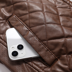 Men's Slim-Fit Leather Jacket with Classic Menswear Styling