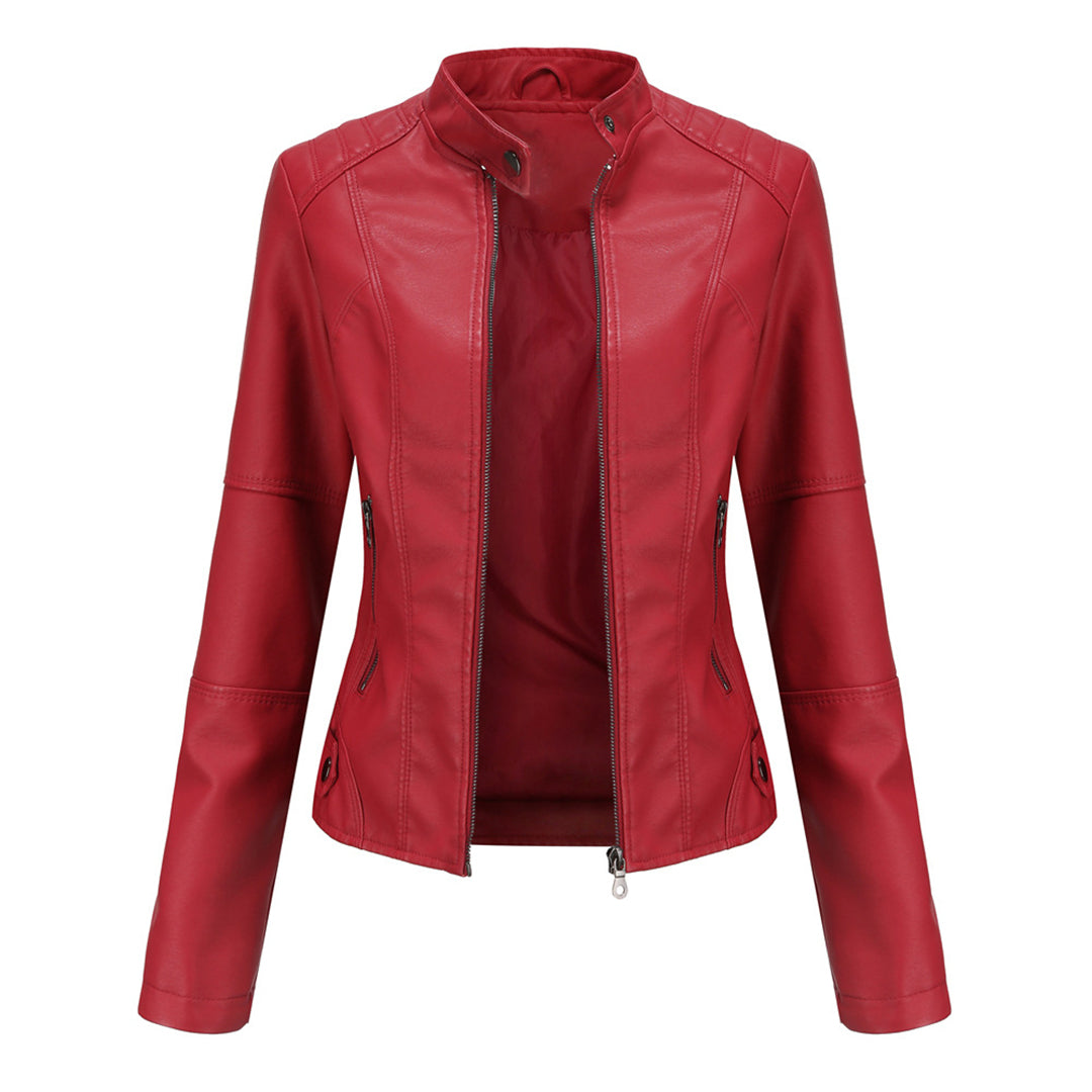 Women's Tailored Jacket Sleek Everyday Silhouette – Red