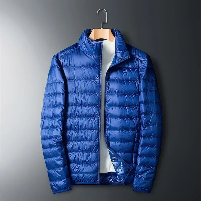 Men's Packable Lightweight Puffer Jacket for Travel – Blue