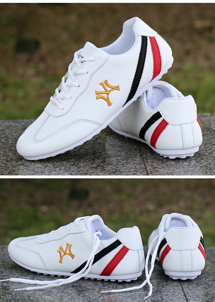 Men's Lightweight Lace-Up Trainers with Cushioned Collar