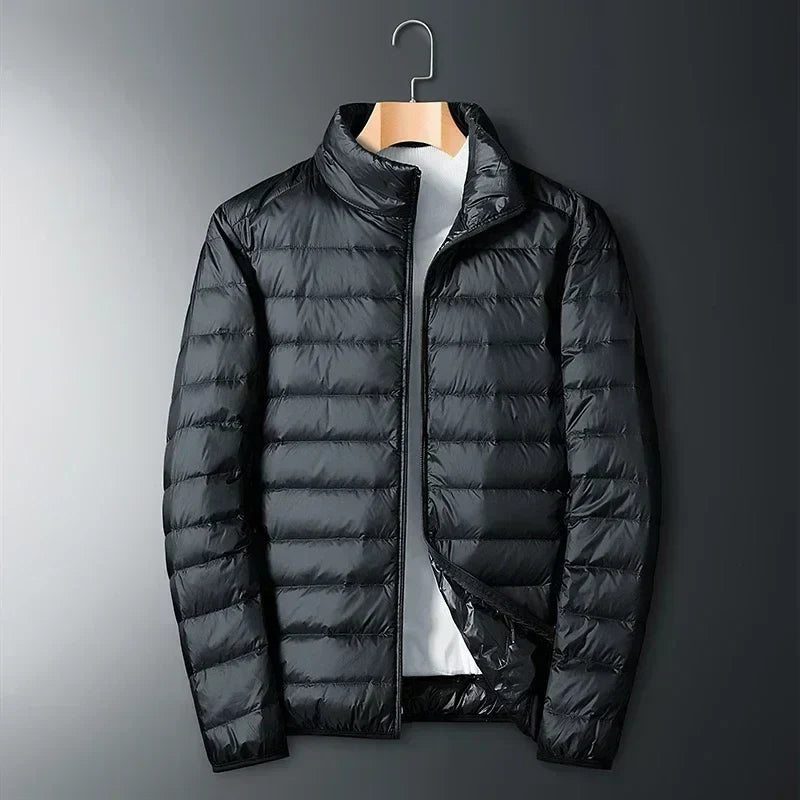 Men's Packable Lightweight Puffer Jacket for Travel – Black